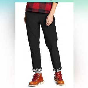 NWT Eddie Bauer Women’s Polar Fleece Lined Pull On Pants color black